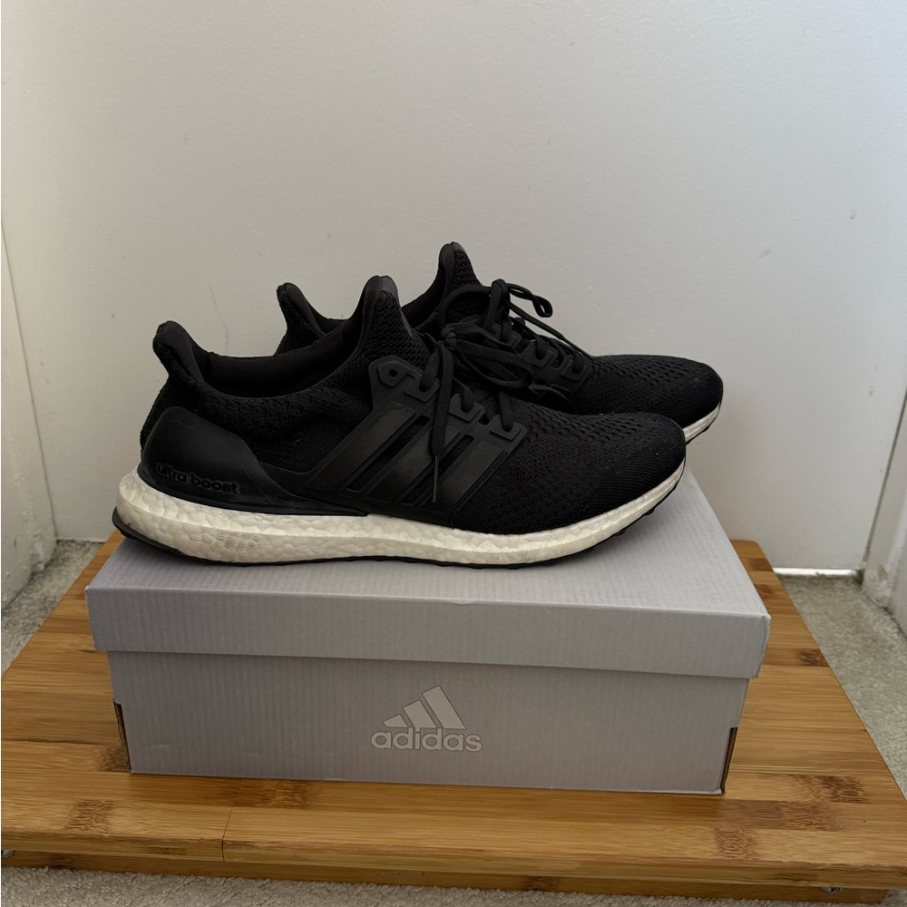 adidas Black with White Ultraboost Sneakers Running
